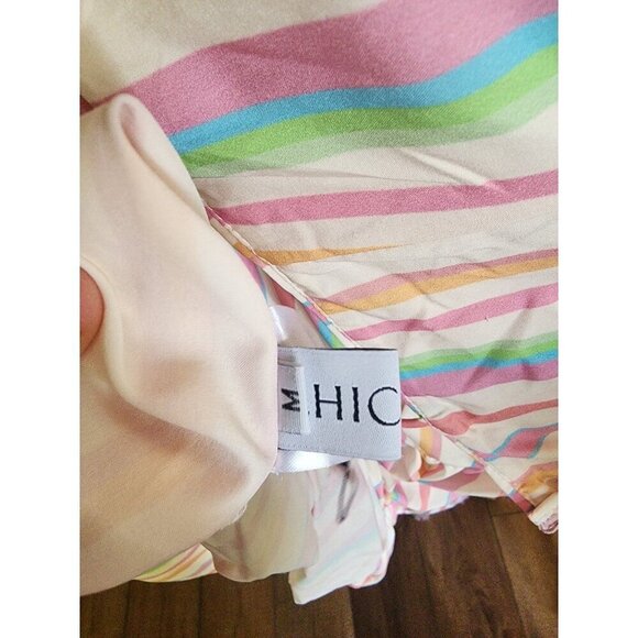 ChicWish Rainbow Pastel Striped Multicolor Maxi‎ with Tassels Dress Boho Size M - Picture 9 of 10